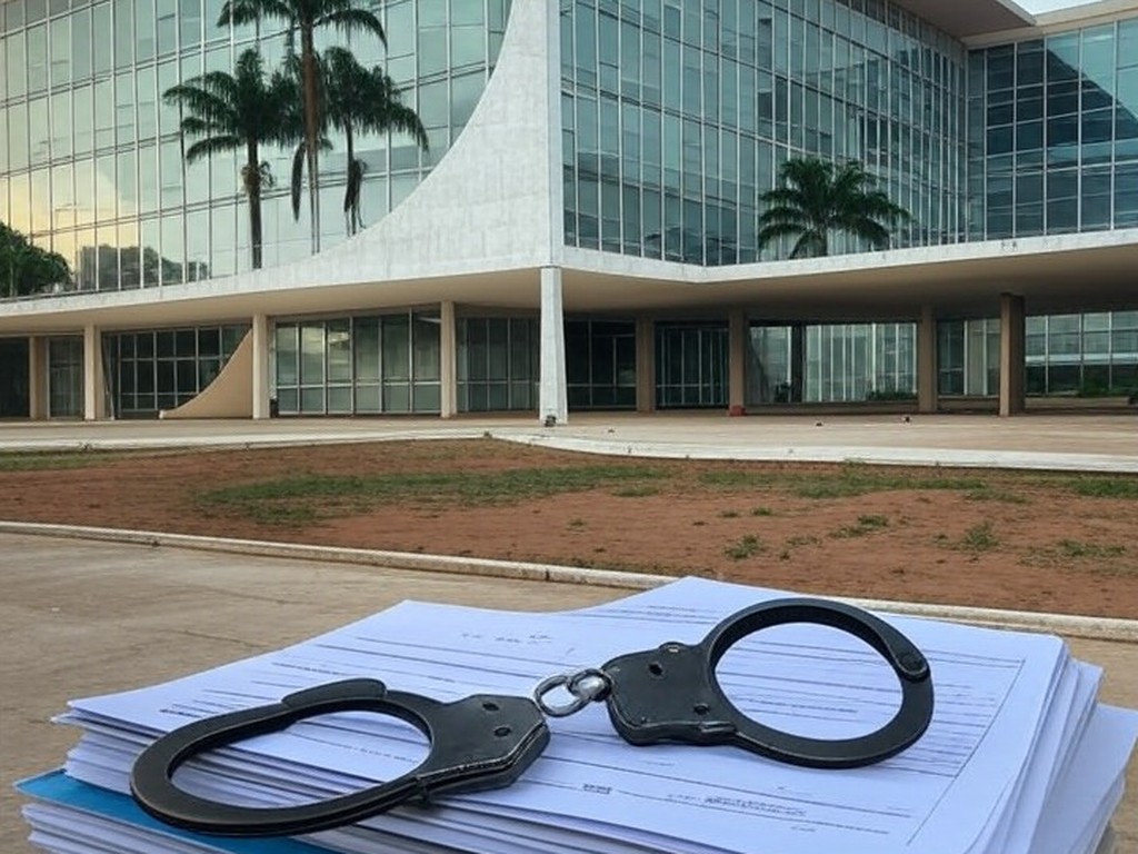 Fachada do STF em Brasília simbolizando prisão domiciliar humanitária por saúde a 21 condenados.