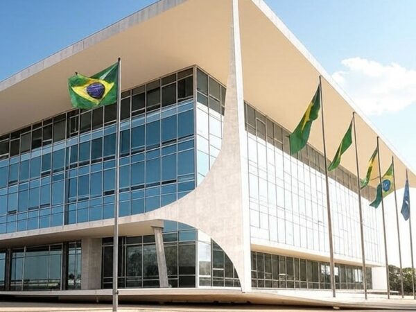 Fachada do Supremo Tribunal Federal em Brasília, representando defesa de Toffoli por Gilmar Mendes em caso de conflito de interesse no Banco Master.