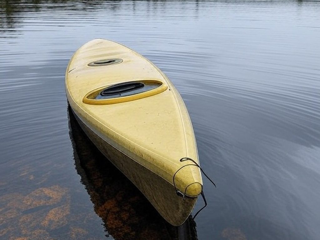Caiaque virado nas águas do Lago Corumbá, em Goiás, representando desaparecimento de jovem após queda.
