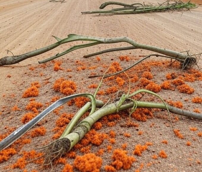 Radares de velocidade derrubados e vandalizados na rodovia GO-164 em Nova Crixás, Goiás.