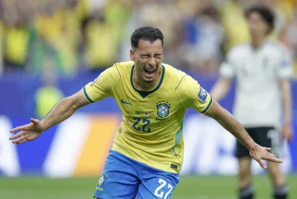 Comemoração de Gabriel Martinelli - Brasil x Japão (Foto - Rafael Ribeiro)