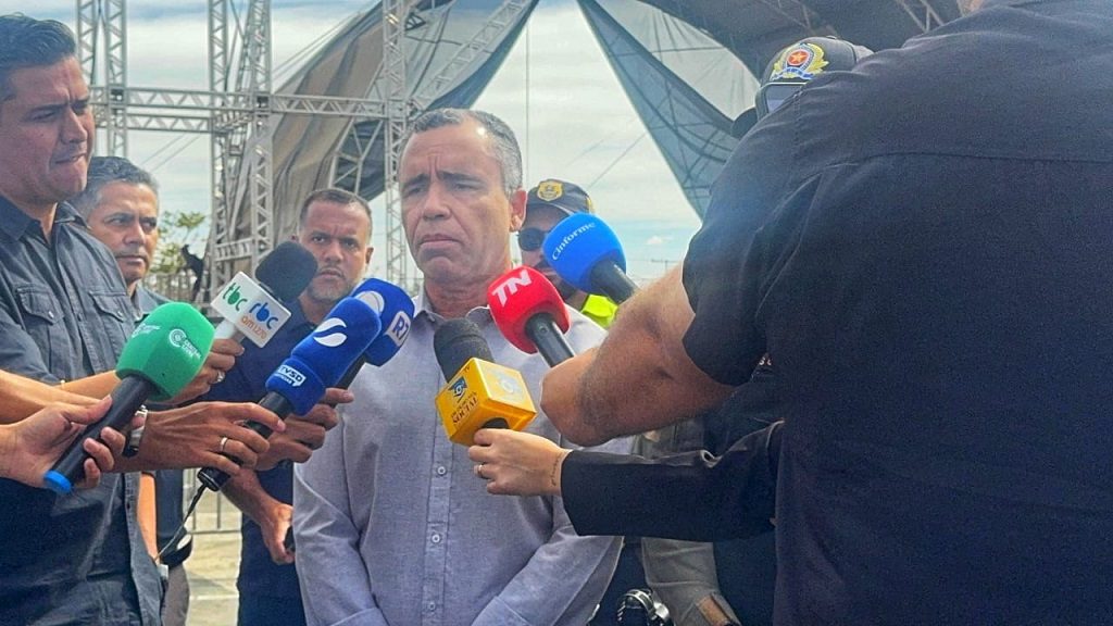 Coronel Lucas Silva, da Polícia Militar, garantiu apoio integral da instituição na segurança do Aparecida é Show 2026 – Foto: Divulgação/Secom Aparecida
